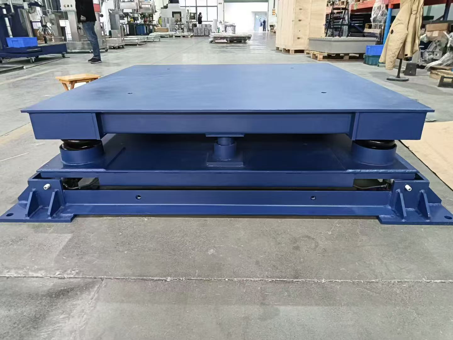 Electronic Platform Scale 16 Blue Heavy Duty Industrial Shock Absorbing Floor Scale
