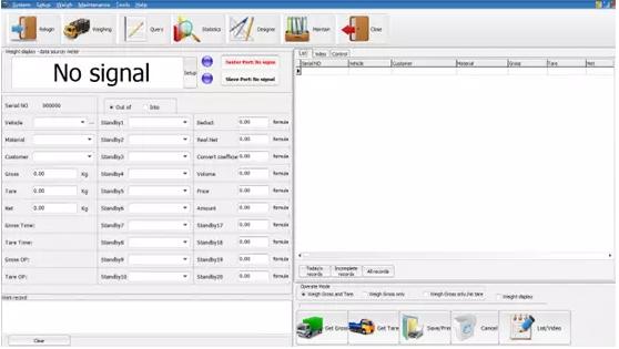 Truck Scale Software Data interface